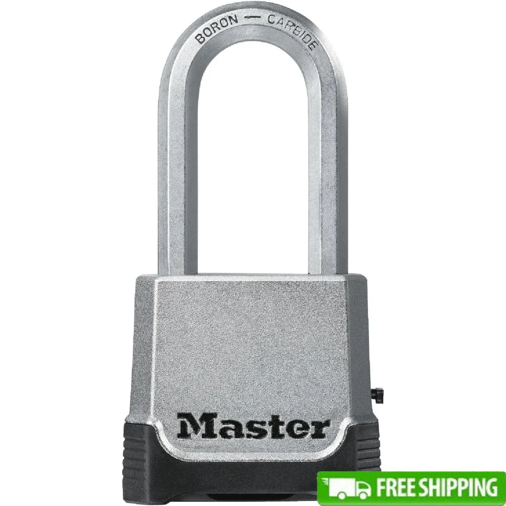

2 Inch Zinc Die-Cast Padlock with 2 Inch Boron Shackle Combination Key Access Weather Resistant Durable Design
