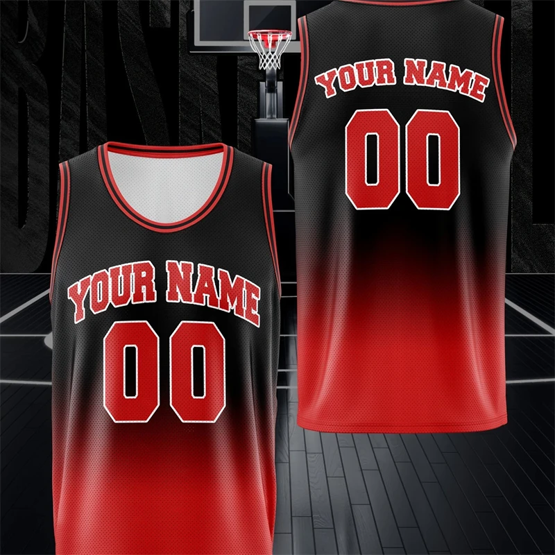

Personalized Name And Number 3D Printed Basketball Men's Tank Tops New Summer Sport Comfortable Breathable Male Crew Neck Jersey