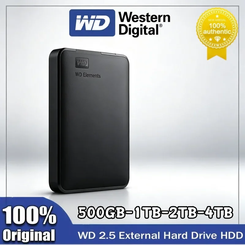 WD 4TB External Portable Hard Disk 2.5 Inch USB3.0 Ultra Fast Mechanical Hard Drive Large Space Storage For Desktop Laptop