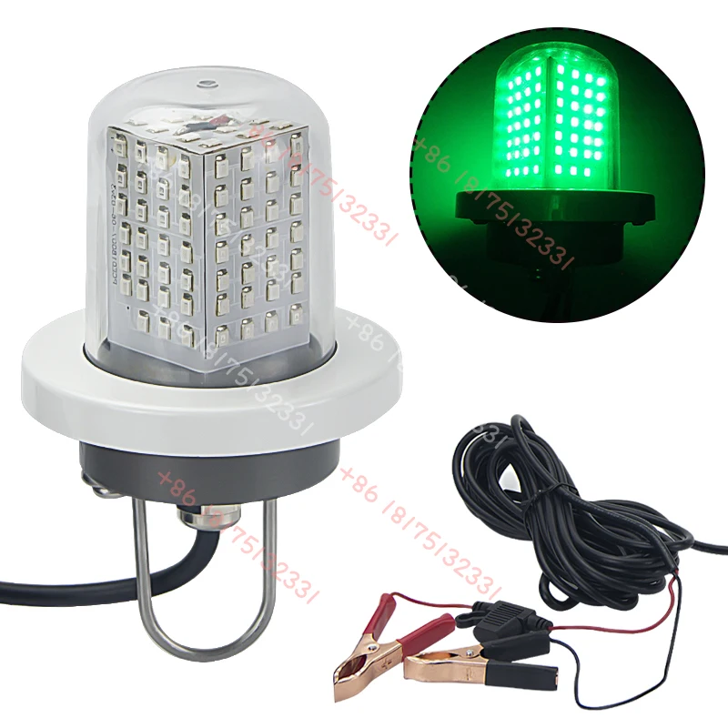 

Fishing Light Attractor Marine Boat LED Green Underwater Submersible Night Fishing Lamp For Sea/Lake 5 Inches IP68