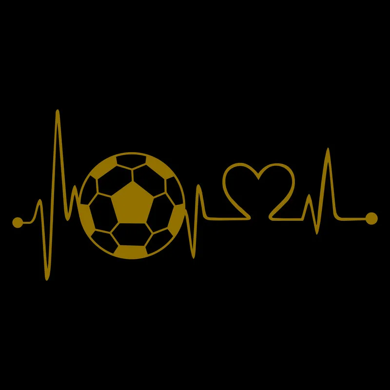 Football Heartbeat Luminous Sticker Boy Room Wall Decor Fridge Bathroom Toilet Laptop Car Body Window Soccer Ball Sport Decal
