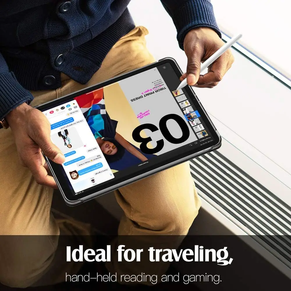 아이패드 에어 11인치 케이스 (M3/M2-2025/2024), 아이패드 에어 5세대 2022/4세대 2020 10.9인치, 슬림 하드 반투명 백 커버