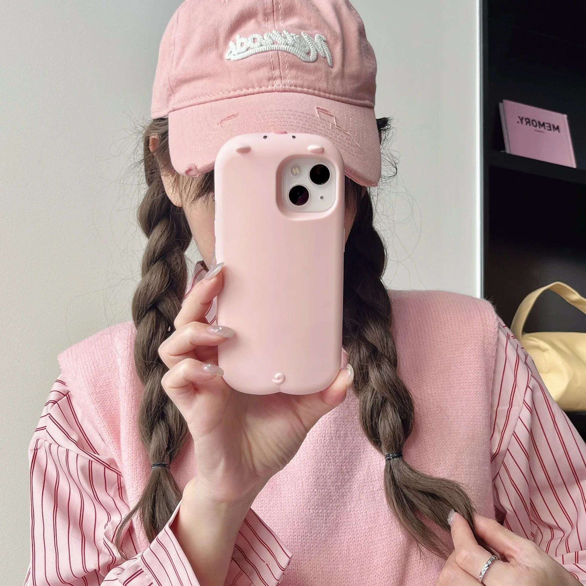 Cartoon Cute 3d Pig Phone Case for IPhone17 16 15 14 13 ProMax Plus high quality Silicone Anti-drop Shockproof Protective Cover
