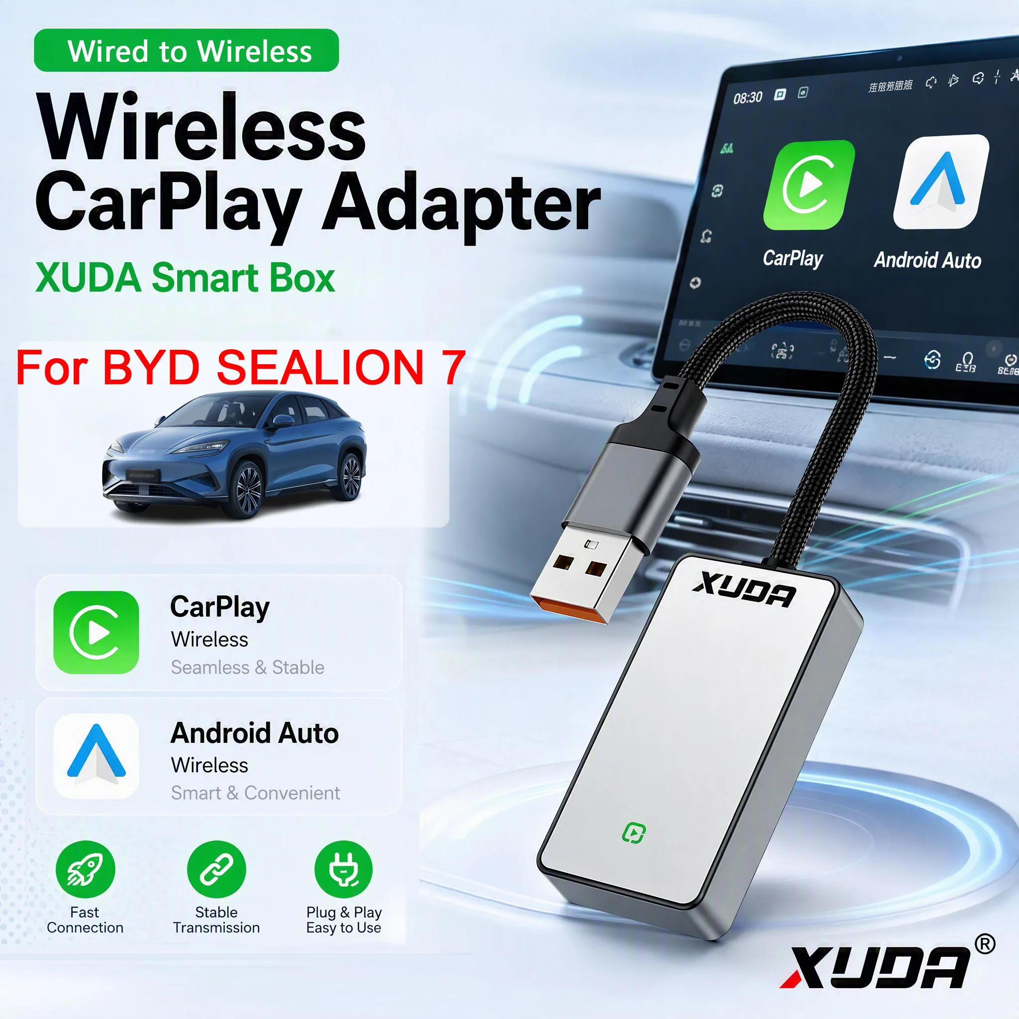 xuda-apple-carplay-android-auto-smart-box-for-byd-sealion-7wifi-btmusic-multilingual-google-map-spotify-waze-voice-control