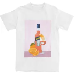 Cocktail Alcohol Drink T Shirts Harajuku A-Aperols Spritz Summer Tee Shirt Streetwear Custom DIY Cotton Tops Plus Size 6XL