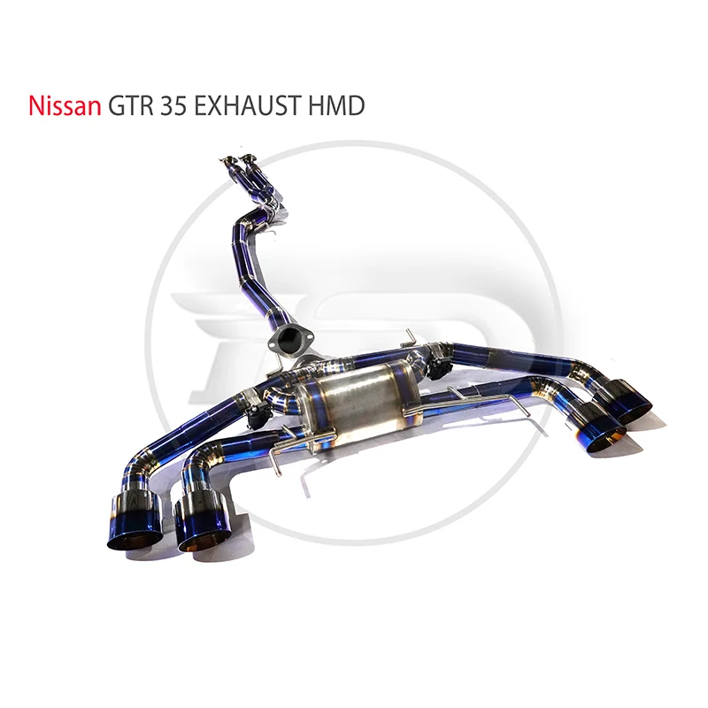 

HMD Titanium Alloy Exhaust Systems Is Suitable For Nissan GTR R35 Custom Valve Downpipe Car Accessories Auto Modification