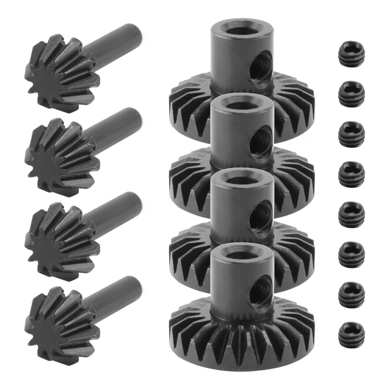 ABUM-8Pcs Steel Front & Rear Axle Gear Drive Shaft Gear Upgrade Accessories For WPL C14 C24 B24 B36 MN D90 D99 MN99S Parts