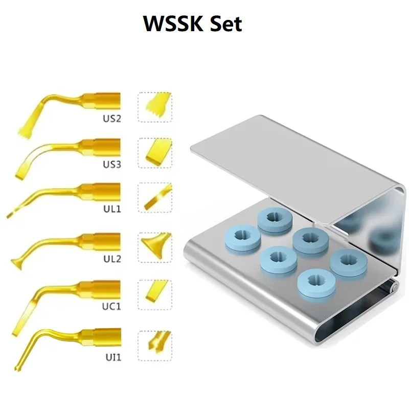 VVDental Piezosurgery Tips Kit Premium Ultraschall-Zahneinsätze mit gehärteter Metallstruktur für Woodpecker Mectron Einheiten Werkzeuge – Detail 6