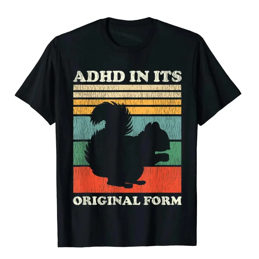 ADHD In Its Original Form Shirt Squirrel Shirt Squirrel T-Shirt T Shirts Tops Tees Oversized Cotton Holiday Gothic Student