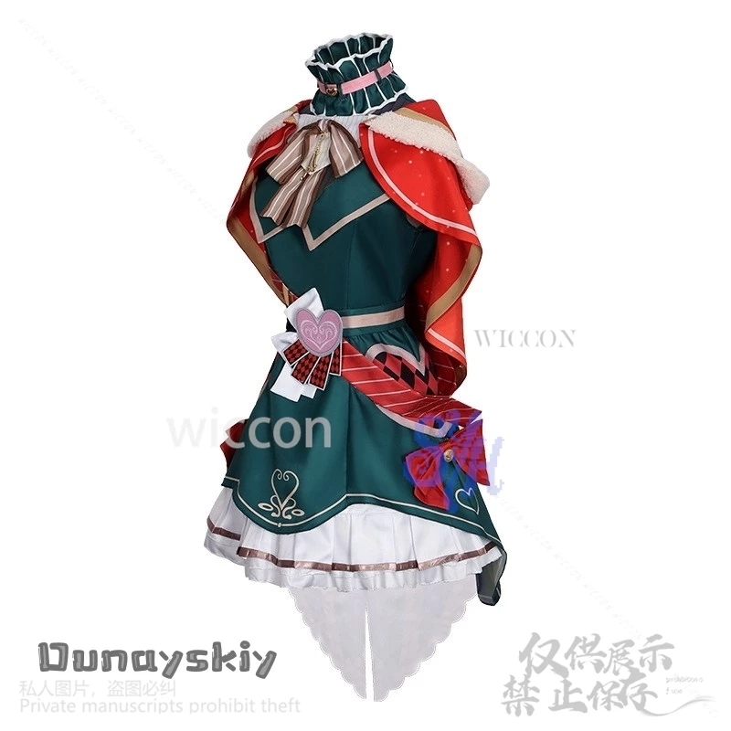 Игровой проект Sekai, красочный сценический костюм для косплея в стране чудес, Кусанаги Нене, красное, зеленое платье, каваи, Лолита, Хэллоуин, Рождество