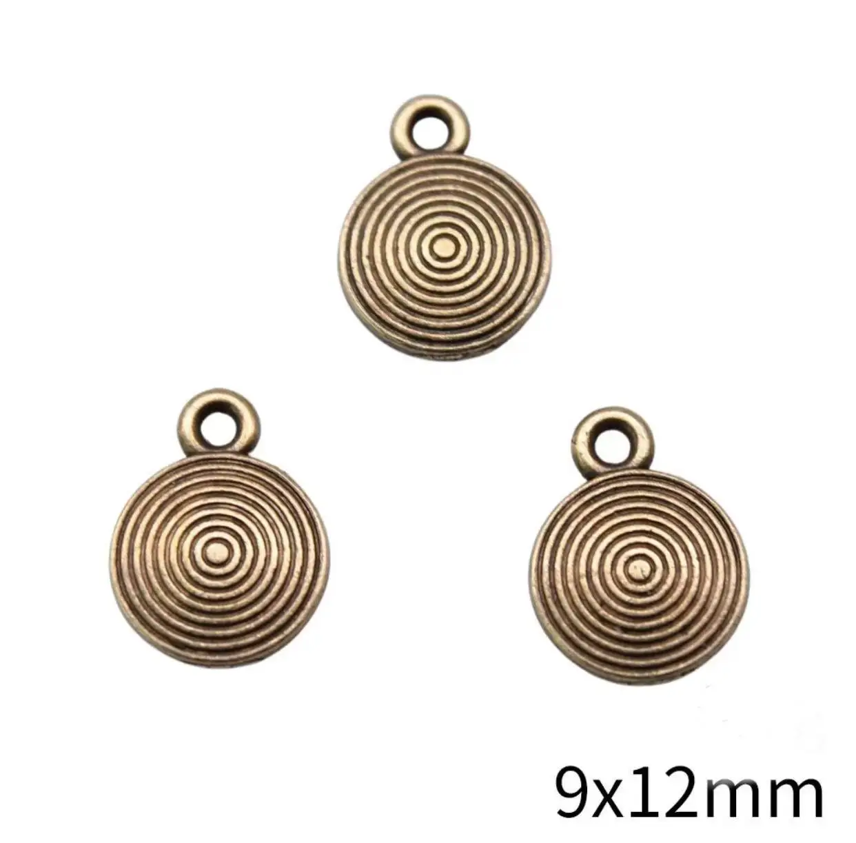 

30pcs 9*12mm Alloy metal tibetan silver spiral round pendants for jewelry handmade HW2902