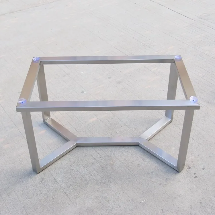 Brushed stainless steel coffee table stand feet matte metal legs  support feet marble tea legs