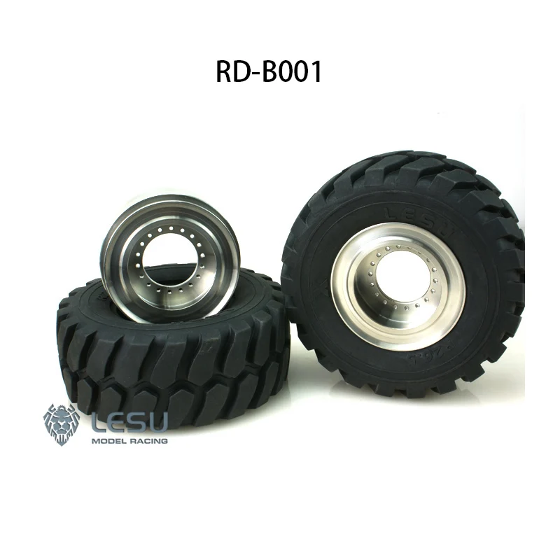 LESU RC Parts Metal Stainless Steel Wheel Hubs for 1/15 Scale RC Hydraulic Loader Remote Control Car Model Parts Toys TH02036