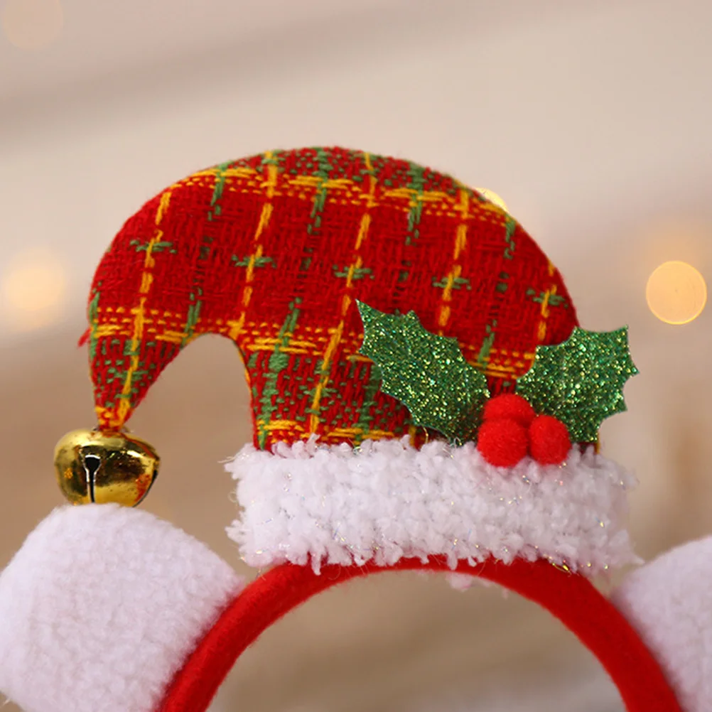 

3Pcs Christmas Headband Hat Hair Hoop for Children Lightweight Holiday Party Hair Accessories Christmas Headband