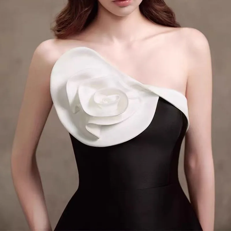 QMQA – robe en Satin pour femmes, bloc de couleurs, bretelles florales, col Slash, sans manches, taille haute, élégante, amincissante, nouvelle collection QM829