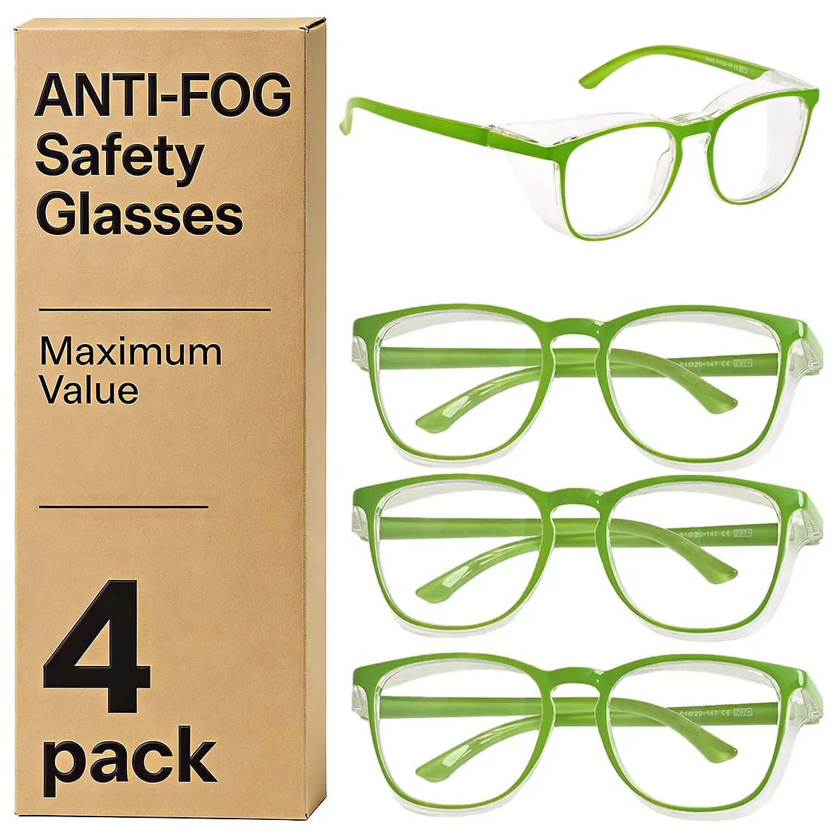 4 قطعة نظارات أمان مضادة للضباب الضوء الأزرق حجب الأشعة فوق البنفسجية حماية مكافحة الغبار نظارات للرجال والنساء نظارات واقية HM9