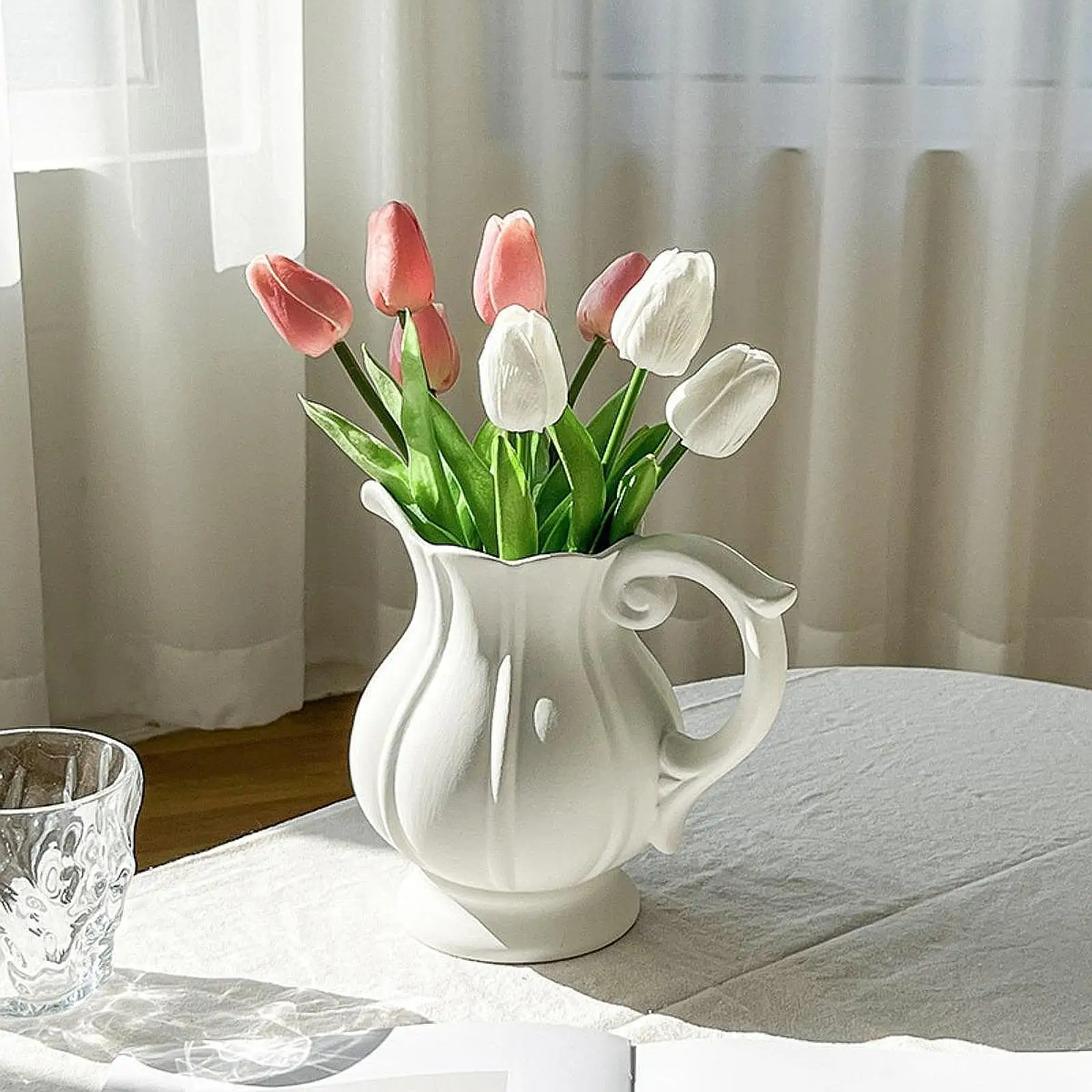 Flower Vase Milk Jug Vase Plant Pot Vase for Coffee Table Bouquet Home