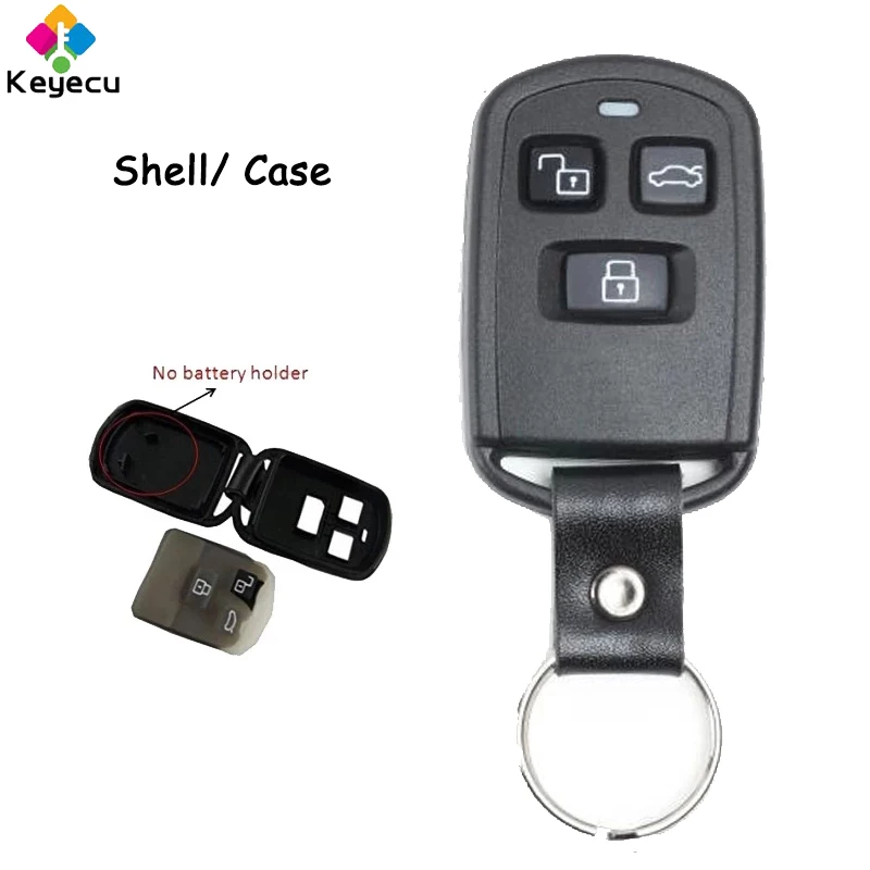 Część wymienna KEYECU obudowa pilota z kluczykiem samochodowym Case Fob 3 przyciski dla HYUNDAI Sonata 2002-2005 Accent 2000-2005 X300 2001-2003 X350