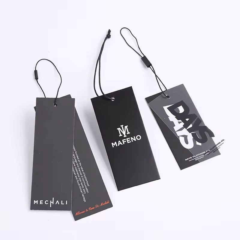 

Custom..pieces.Luxury Custom Embossed Hang Tags Black Cardboard Garment Tags Tags Clothes Clothing Labels