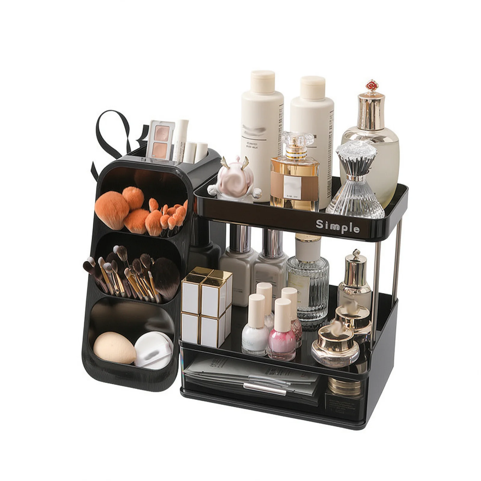 3 Tier Organization With Stable Bathroom Dresser Essential For Makeup Storage Solutions And Upr
