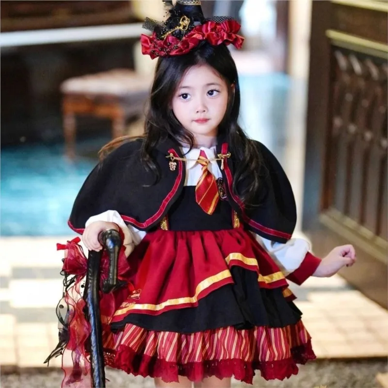 Halloween Girls Dress Up Costume Children's Halloween Cape College Dress Girl Lolita Super Cute Princess Dress Costume ZJ321