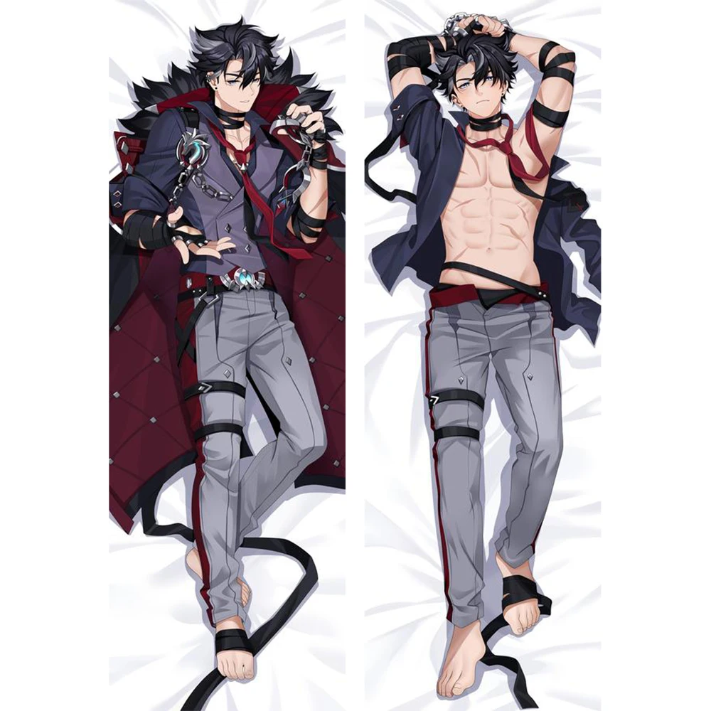 Genshin Wriothesley Bedding Pillowcase Double-Sided Printed Decoration Cushion Cover Anime Wriothesley Hugging Body Cosplay Prop