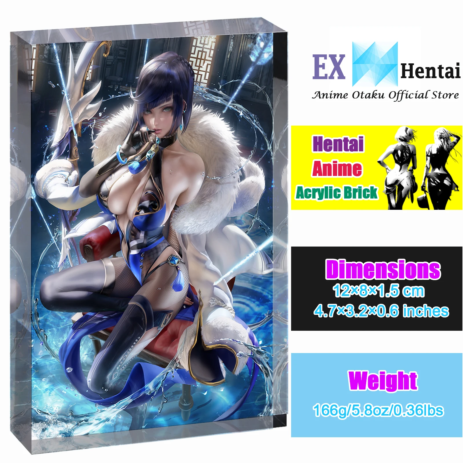 

Sexy Yelan Waifu 3D Desk Poster, Genshin Impact Anime Girls, Acrylic Block, Collectible Gamer Gift for Men