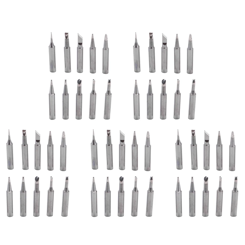 

50 Tip Set Tips Soldering Tip Set For Soldering Iron 900-T-I/ BK/ 1.6D/ 2.4D/ 3.0D/ 2C/ 3C/ 4C New