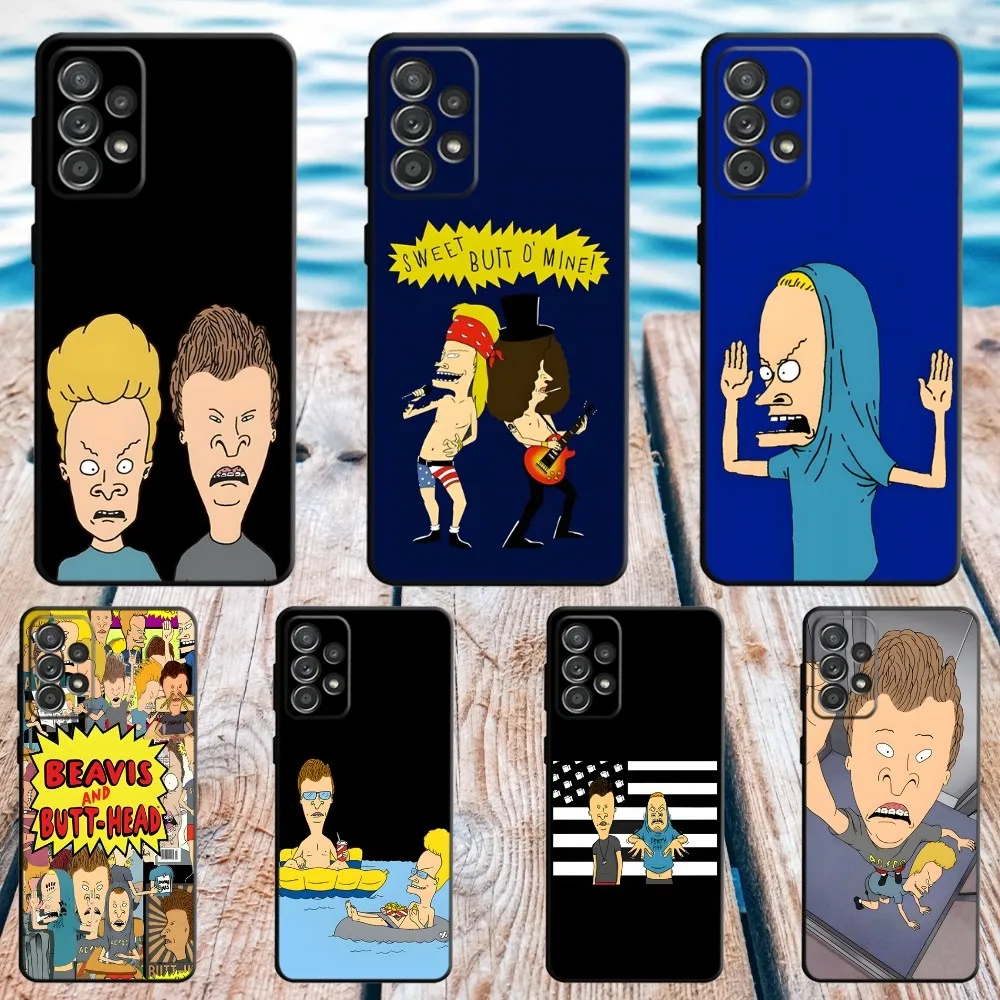 Funny Beavis and B-Butt-head Phone Case For Samsung S21,S22 Ultra,S20,S30 plus,S22 plus,S23,S30 ultra 5G Silicone Cover