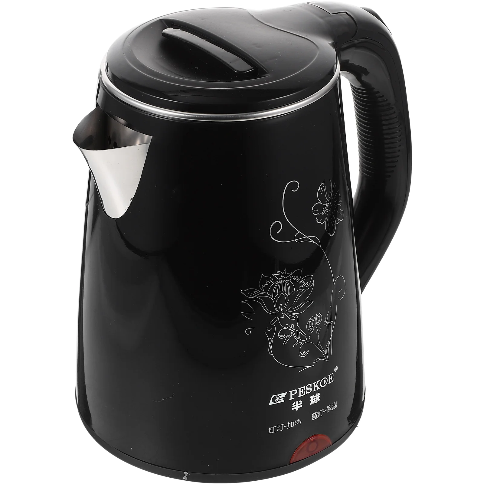 Stainless Steel Electric Kettle Double Wall Tea Kettle 23L Fast and Quite Boiling Auto Shut-off Protection (Black)