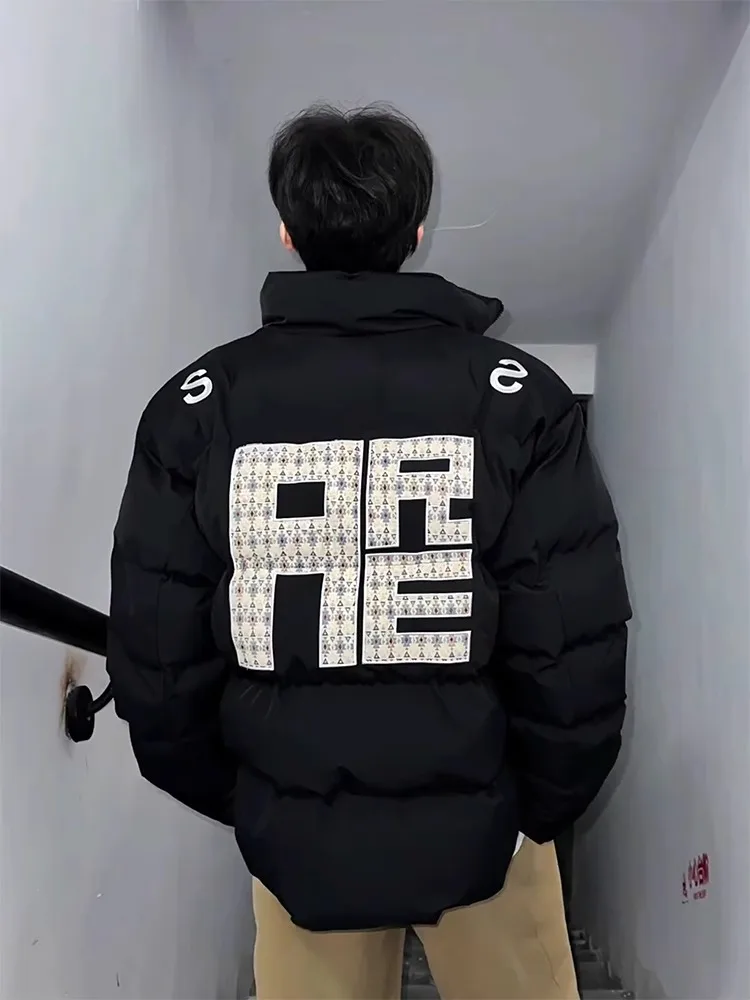 

Мужская зимняя утепленная куртка Amer Street Sle из хлопка с вышивкой, молодежная модная утолщенная верхняя одежда на молнии