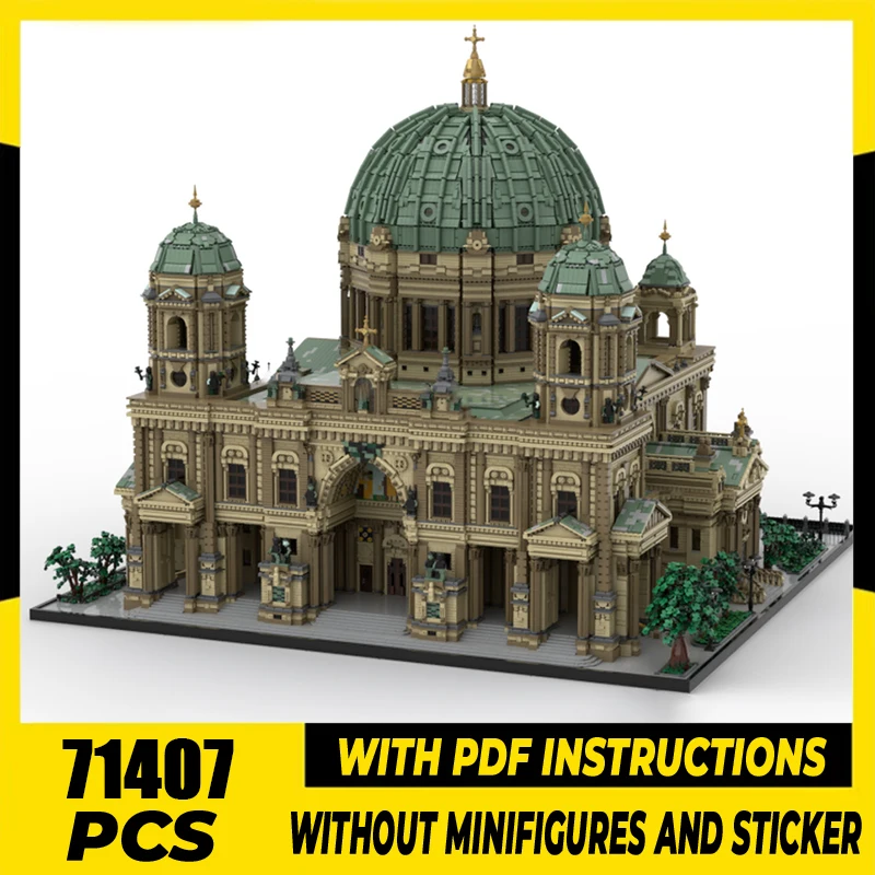 Blocs de Construction Moc modulaires, modèle de cathédrale de Berlin, technologie en brique, assemblage à monter soi-même, jouet de scène célèbre, ensemble de cadeaux de vacances