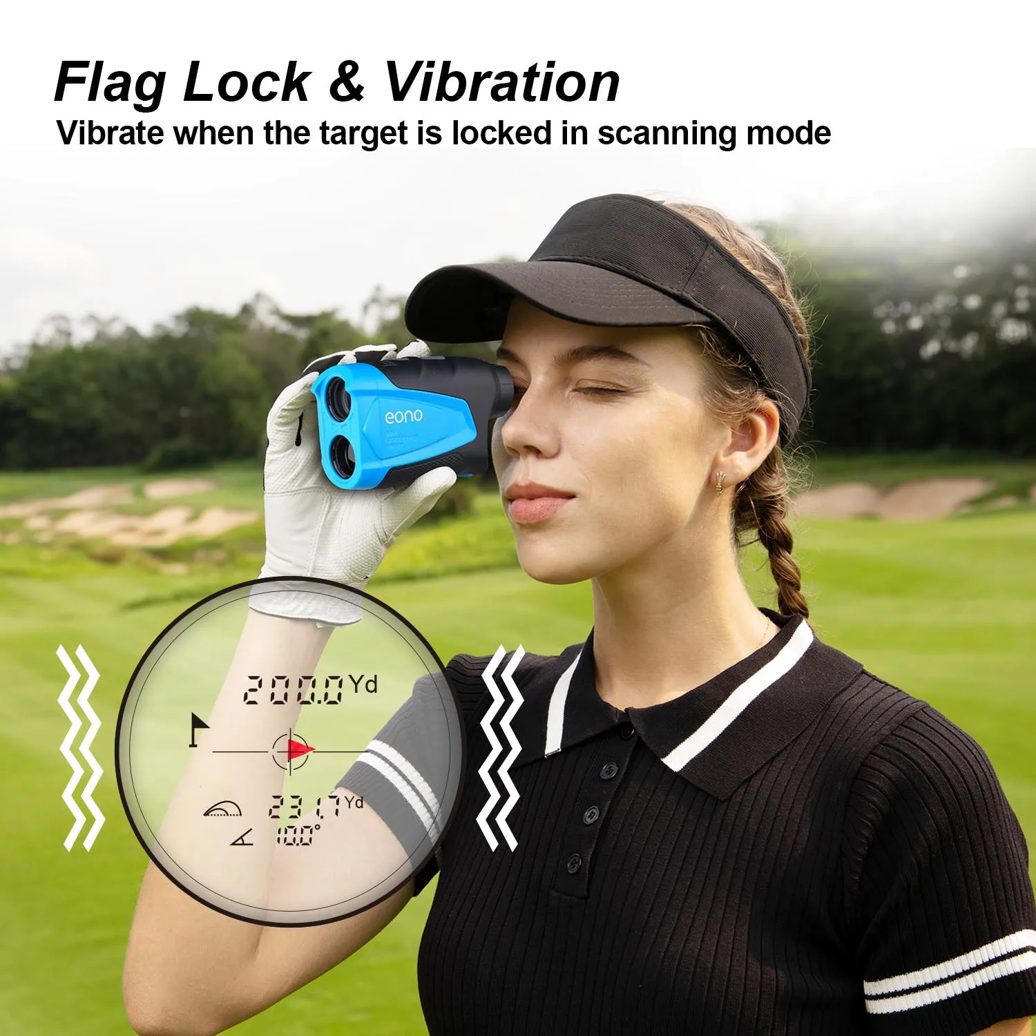 

MILESEEY Laser Range Finder PF230 600M Golf Laser Rangefinder with Vibration, Horizontal Distance, for Hunting, Chasse