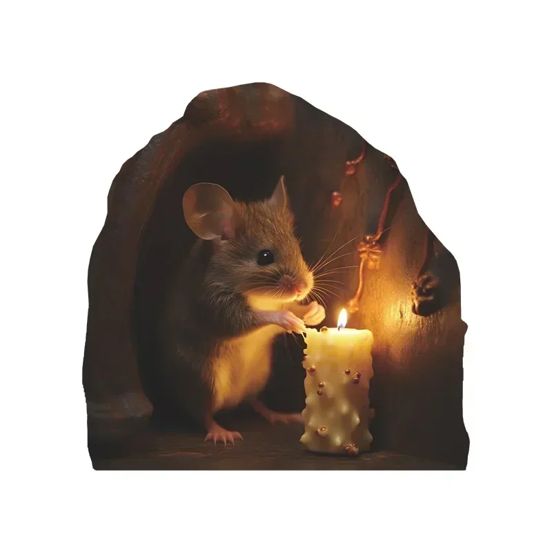 1pc 3d Effekt Maus Wanda uf kleber realistische Tier dekoration Wand zubehör Home Schlafzimmer Fenster Bad wasserdichte Abziehbilder