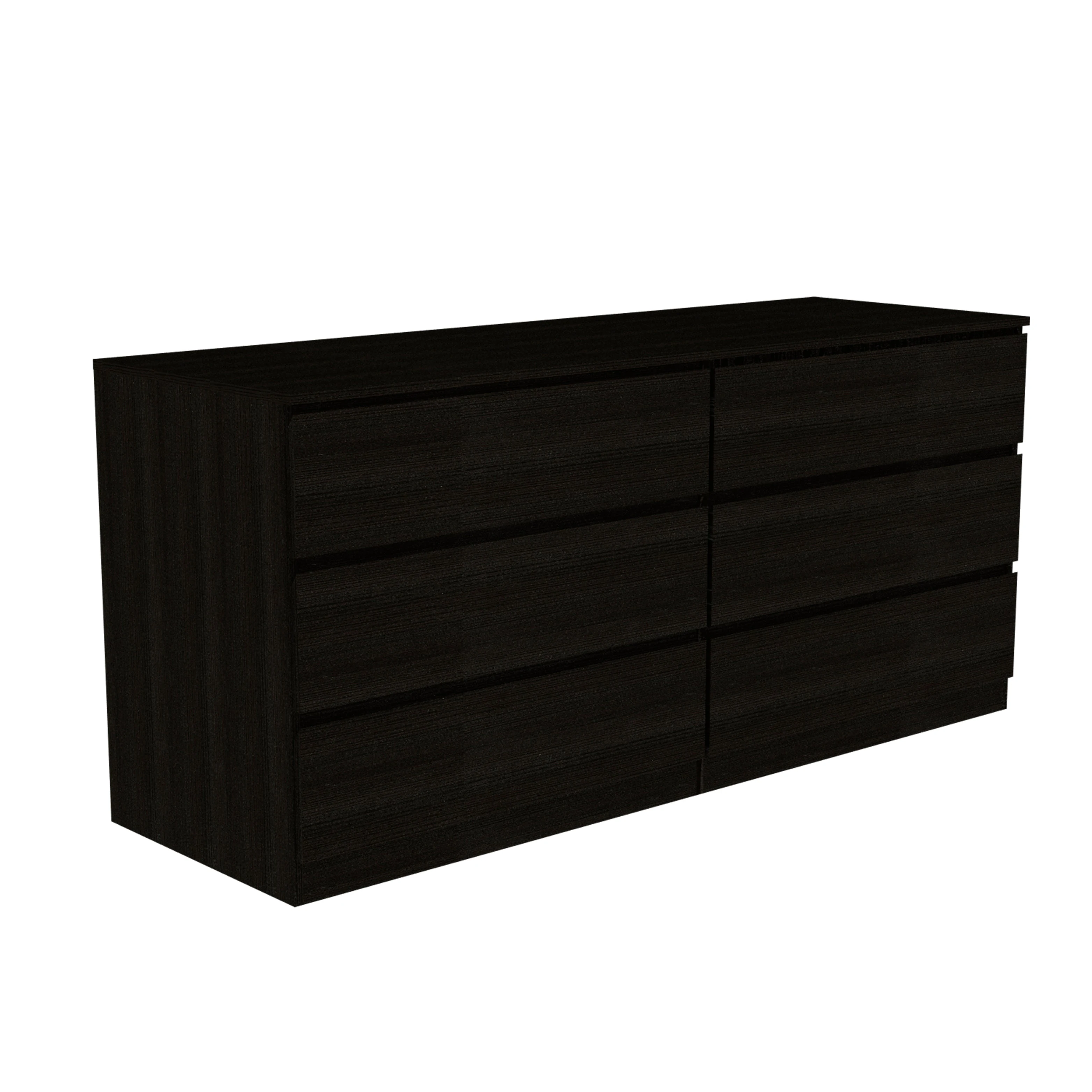 

Wilmington 2-Piece Bedroom Set, Dresser and Chest, Black Wengue Living room cabinet