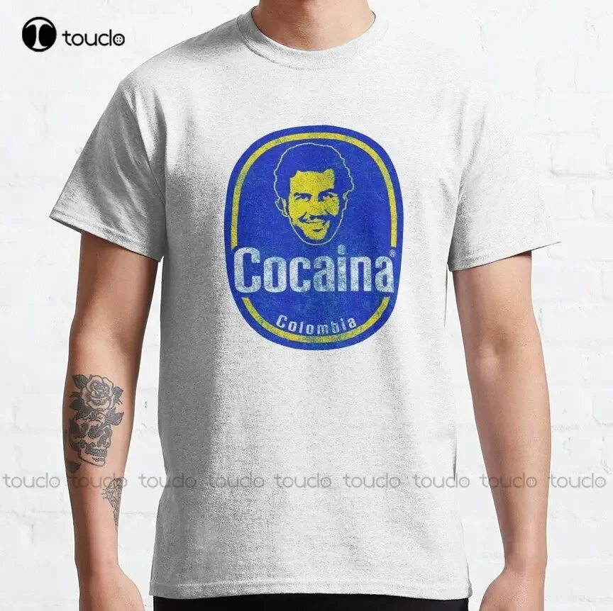 Pablo Escobar Colombia Cocaina Plata O Plomo Classic T-Shirt Womens Fishing Shirt Digital Printing Tee Shirts Xs-5Xl Unisex New