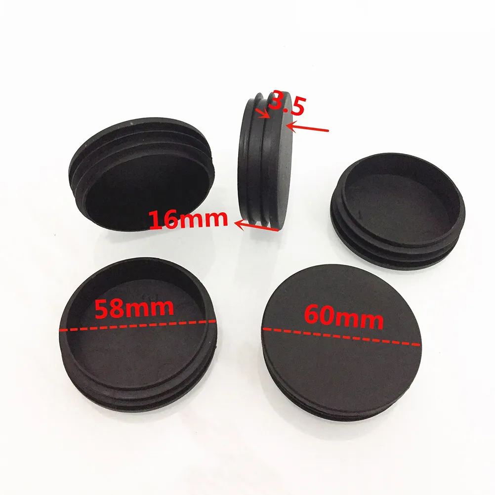 10pcs 60Mm Plastic Tube End Caps Round Inner Plugs For Furniture Protection Durable Floor Scratching Prevention Stopper Hardware - view 3