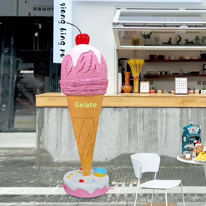 Modelo de escultura de helado de pared.