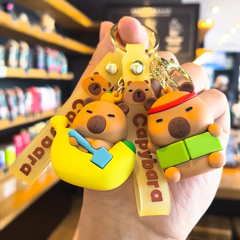 

Summer Capibara Keychain Cute Dolls Claw Machine for International Children's Day and Loong Boat Festival Toys Anime Cartoon