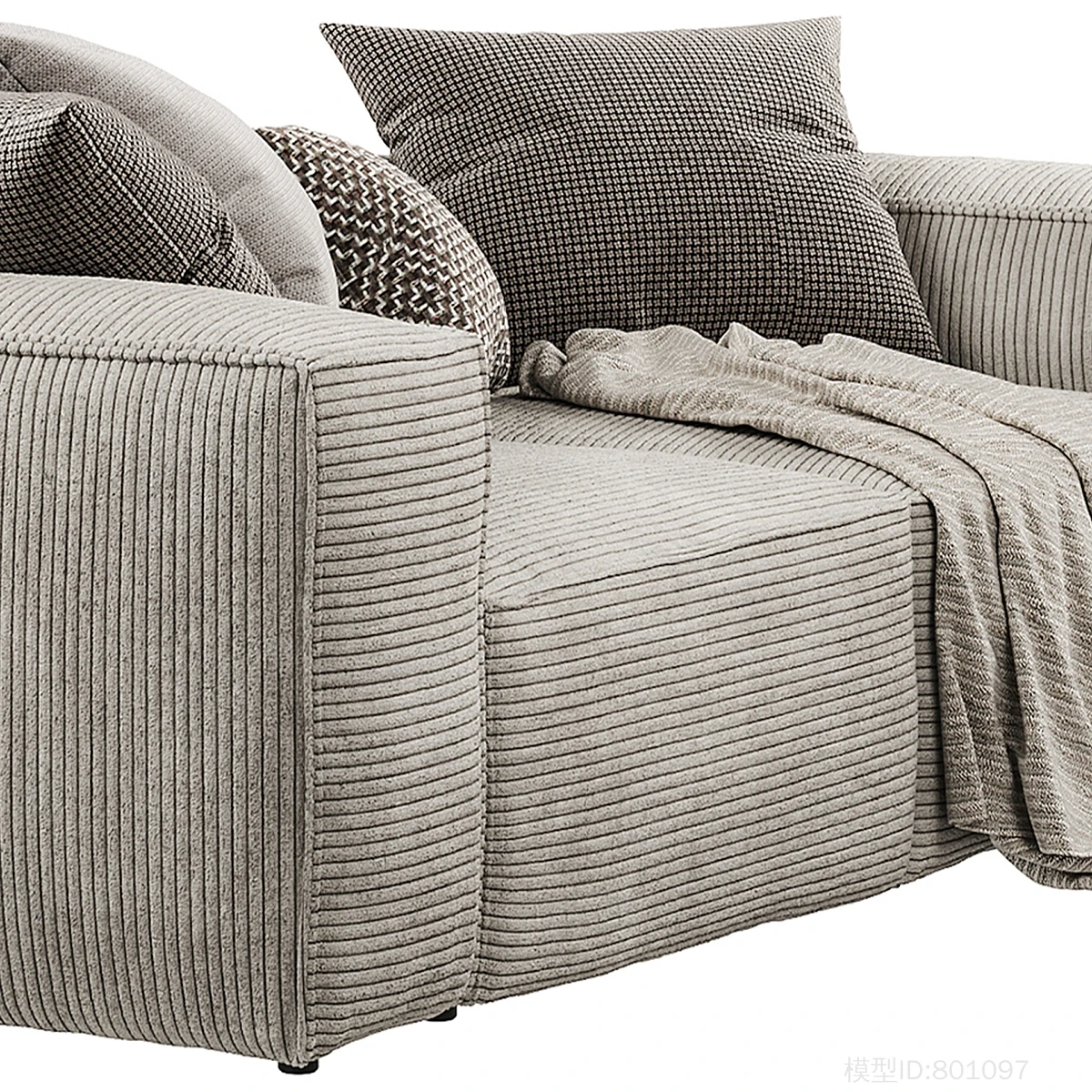 

Custom Made Italian Compression Sealed Vacuum Package Sofa Dark Grey Velvet Fabric Compressed Sofa In Box