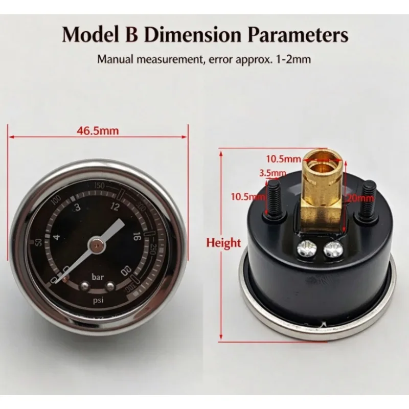 Italian espresso machine accessories extraction pressure gauge steam pressure detection gauge