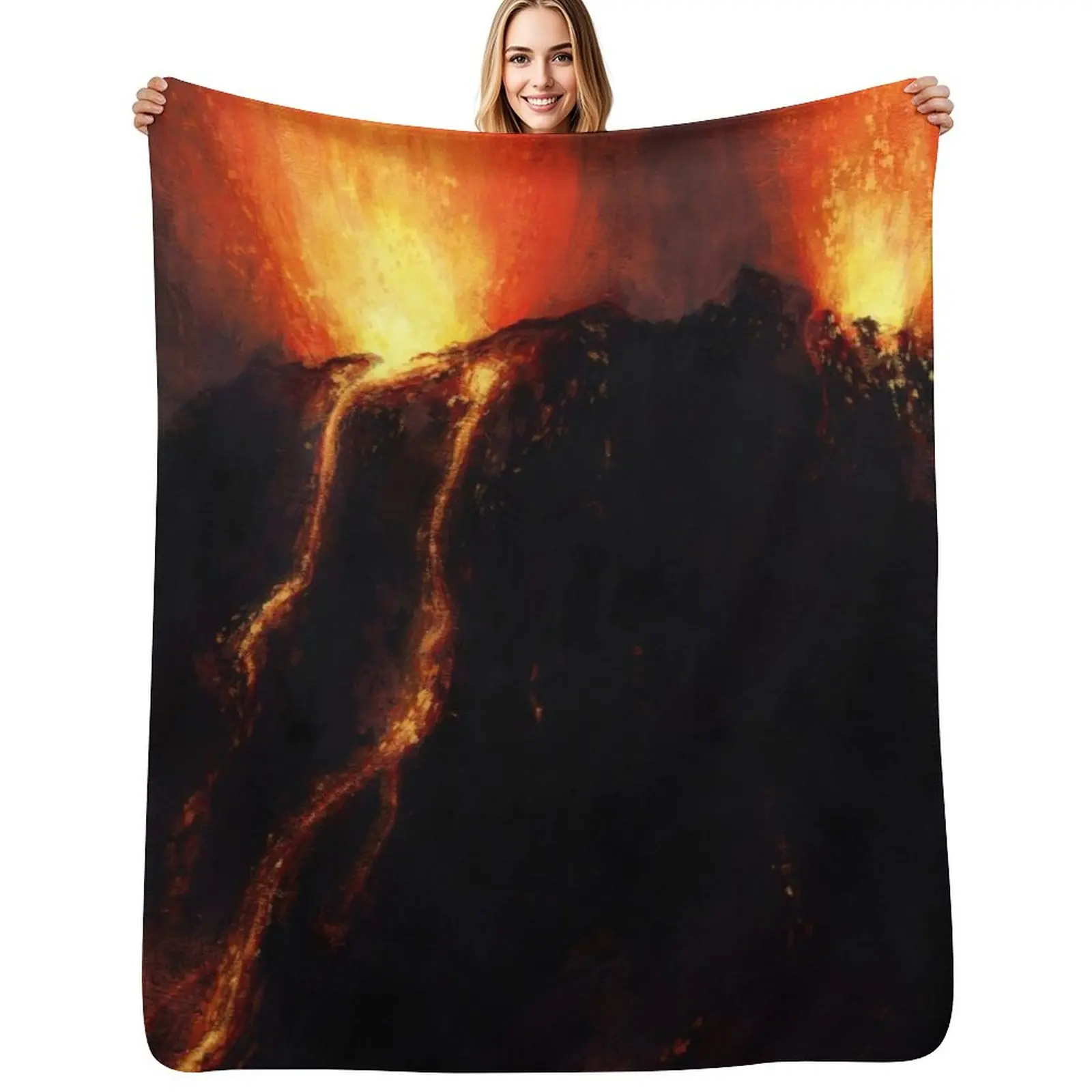 

Volcano Throw Blanket Giant Sofa Thin Hair Soft Plaid Blanket