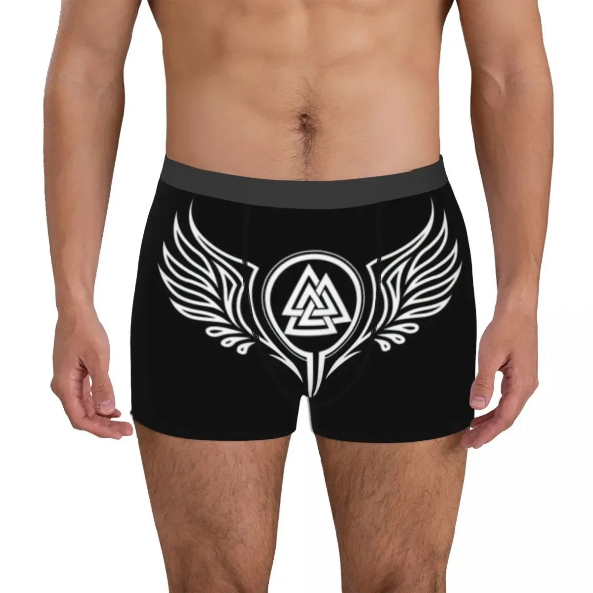 Symbol Valknut Wings, Shield-Maiden Men's Boxer Briefs Shorts Men Underpants Men's Panties Soft Underwear For Men