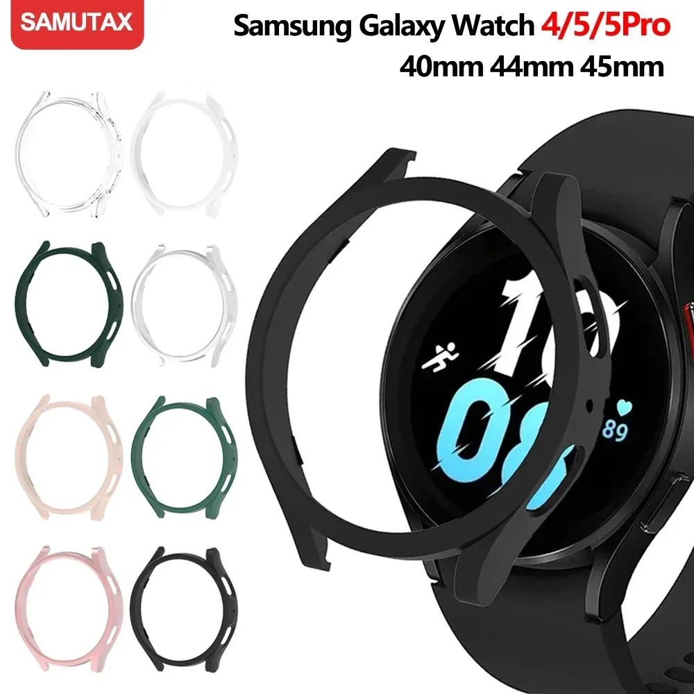 Case for Samsung Galaxy Watch 4 40mm 44mm 42mm 46mm 45mm,PC Matte Case All-Around Protective Bumper Shell for Watch 4/5/5Pro