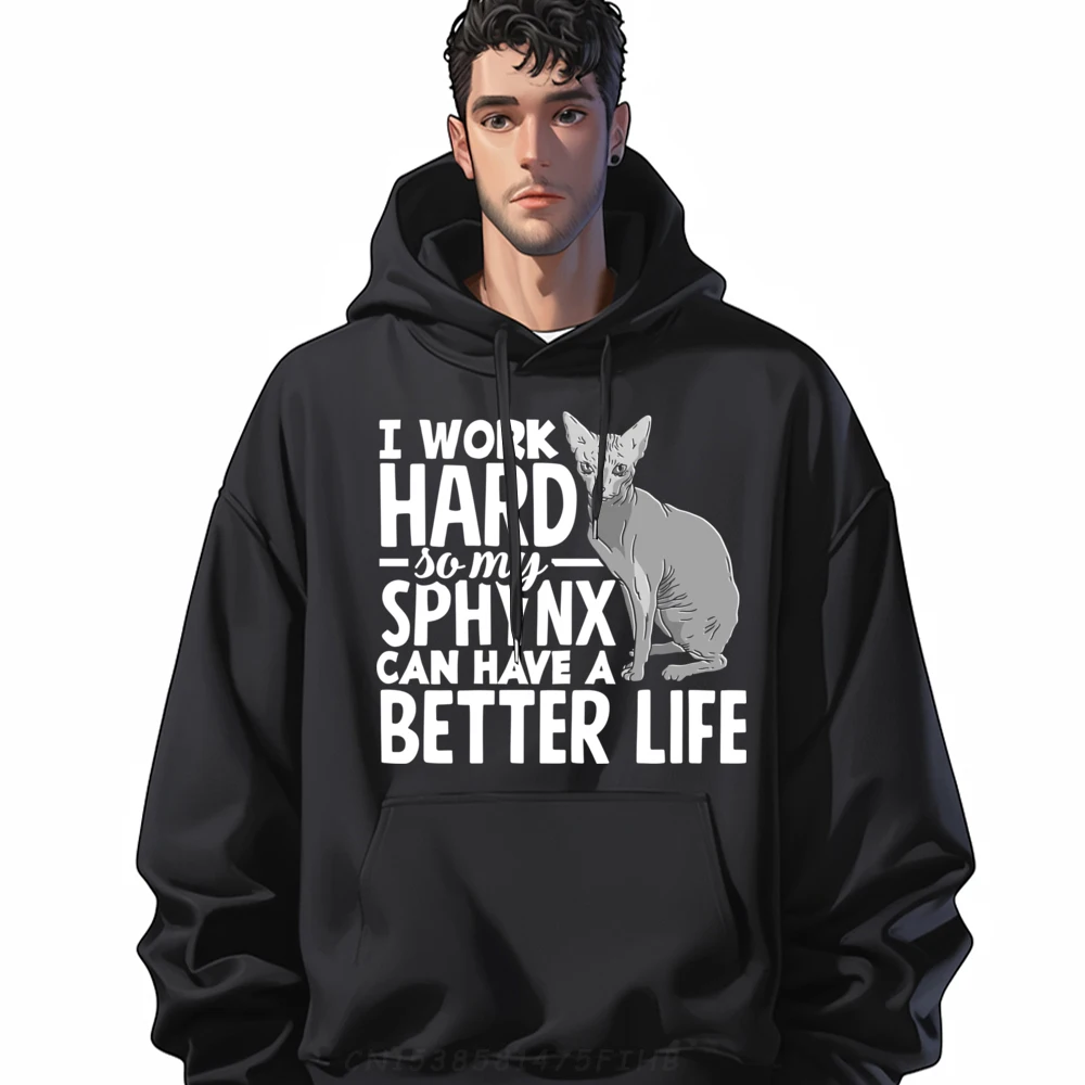 I work hard so my Sphynx can have a better life Pink Graphic Tees Hoodies Mardi Gras