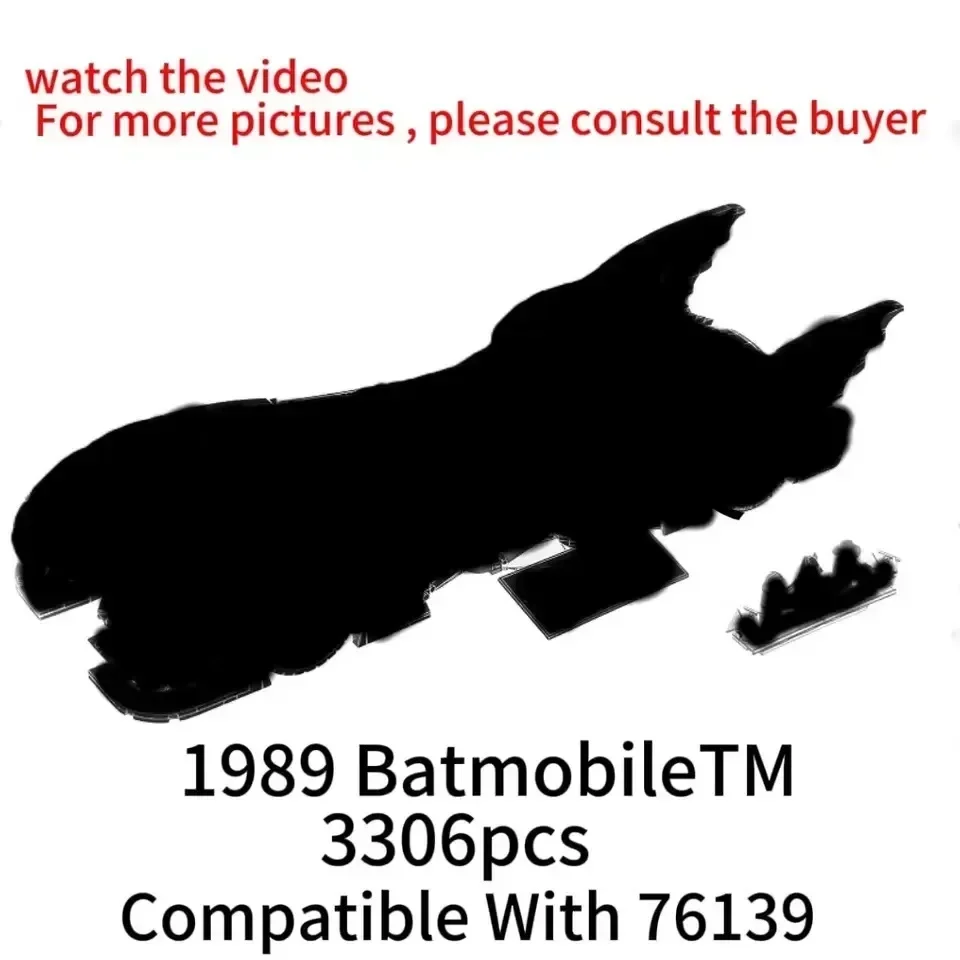 In Stock 1989 Batmobile Car 76139 Building Blocks Super Movie Car Model Bricks Toys For Boys Birthday Gift