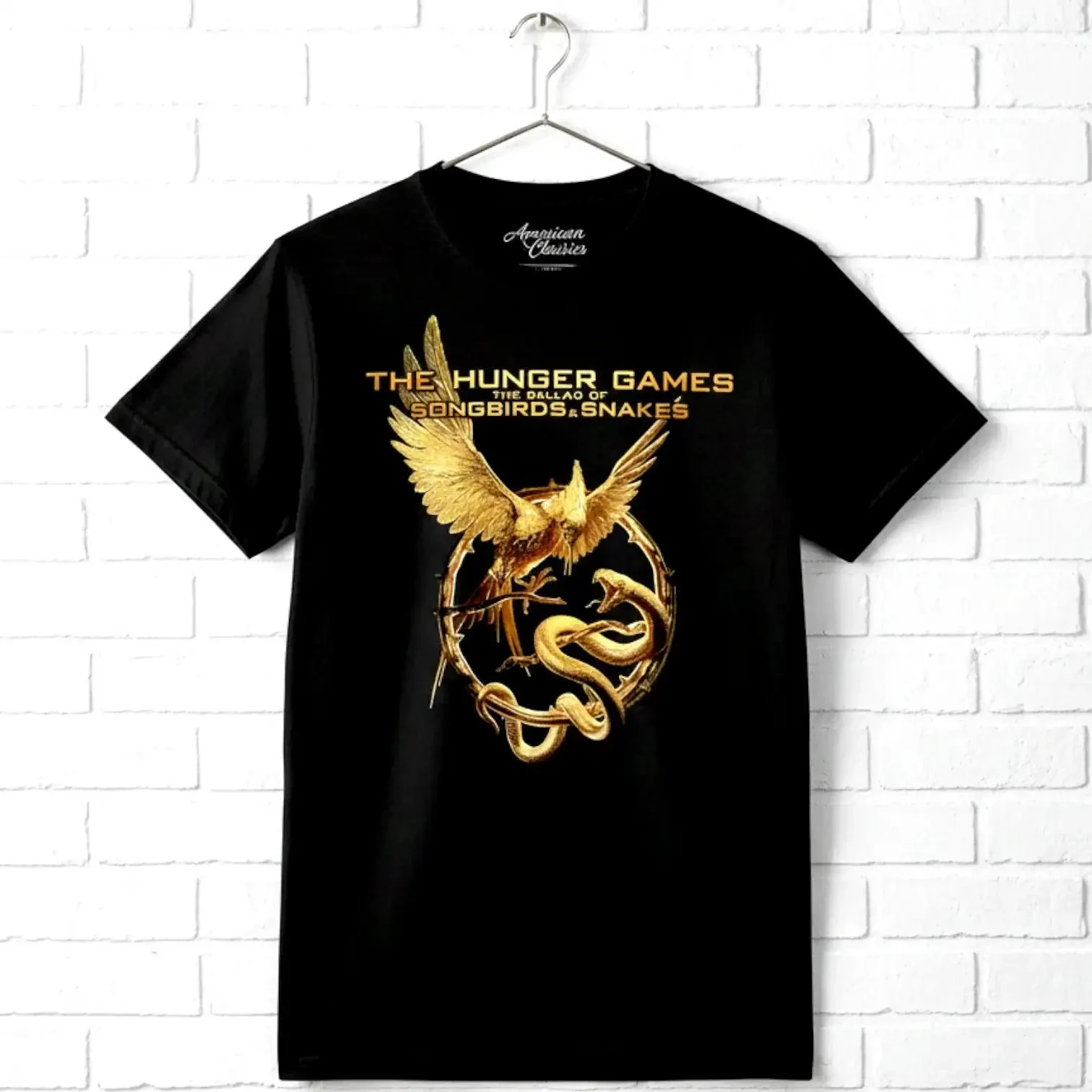 Sunrise on The Reaping Hunger Games T-Shirt Retro Snake Mockingjay Floral Print Oversized Gothic Aesthetic Unisex Casual Cotton view 2