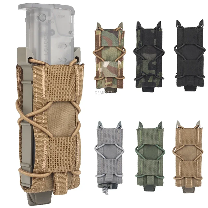 

9MM Magazine Pouches Tactical Pistols Single Mag Pouch Carrier Holder Outdoor Shooting Hunting Knife Flashlight Tool Molle Pouch