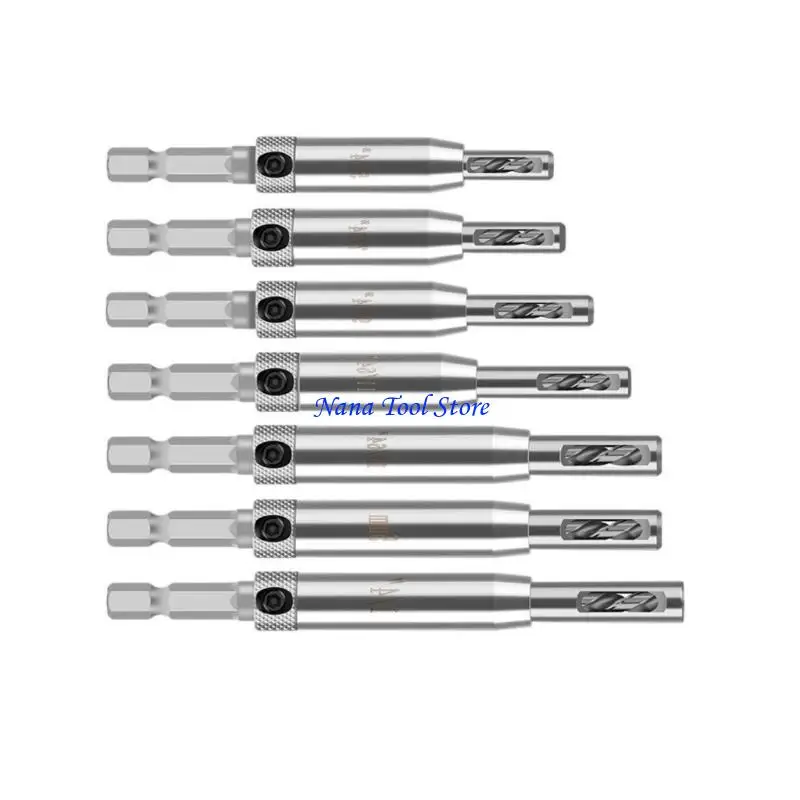 

31GJ 7 шт. центрирующее сверло для петли, отверстие для винта для окна, двери, деревообработка, развертывание