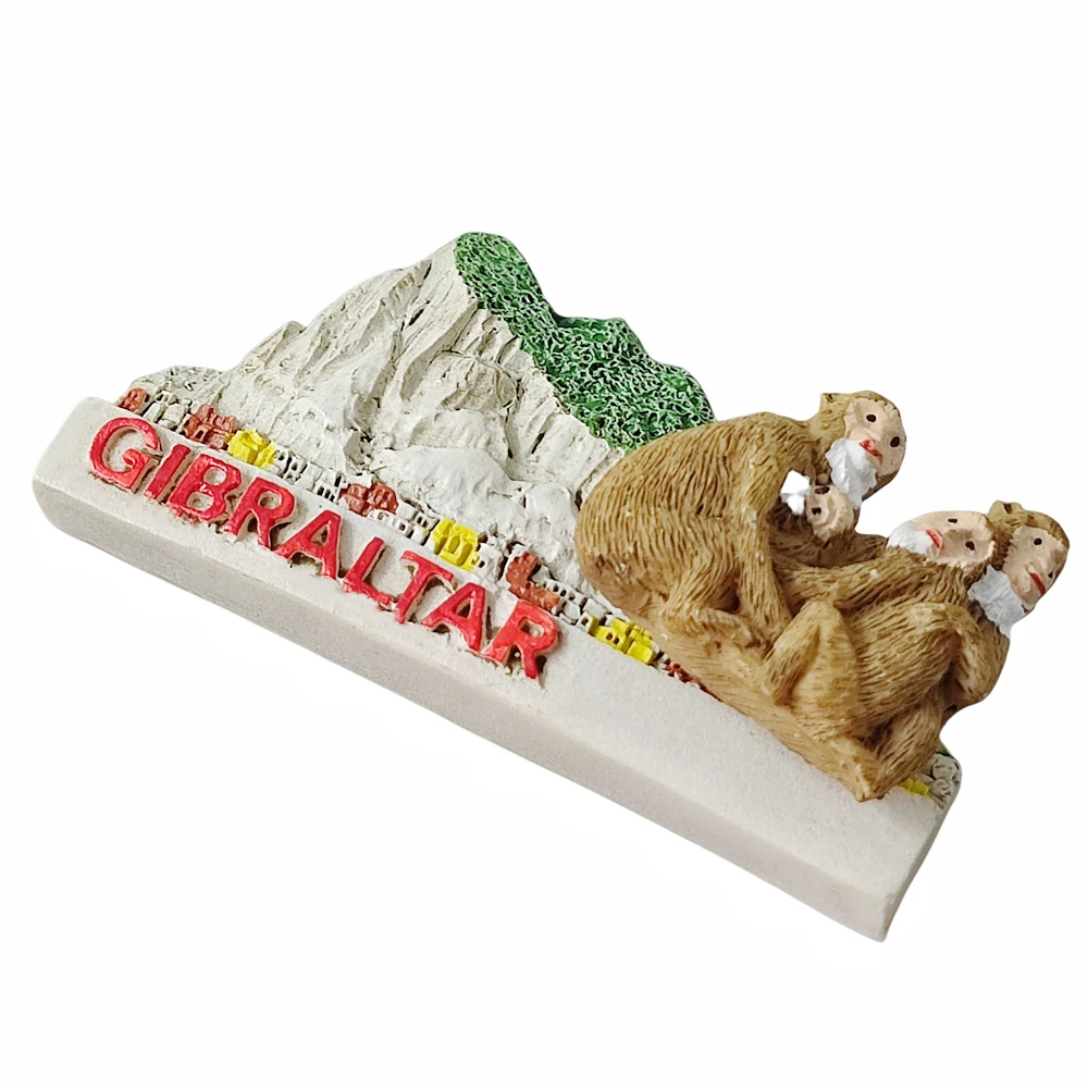 ثلاثية الأبعاد جبل طارق مغناطيس الثلاجة هدية تذكارية الراتنج الثلاجة المغناطيسي ملصق جمع ديكور المنزل